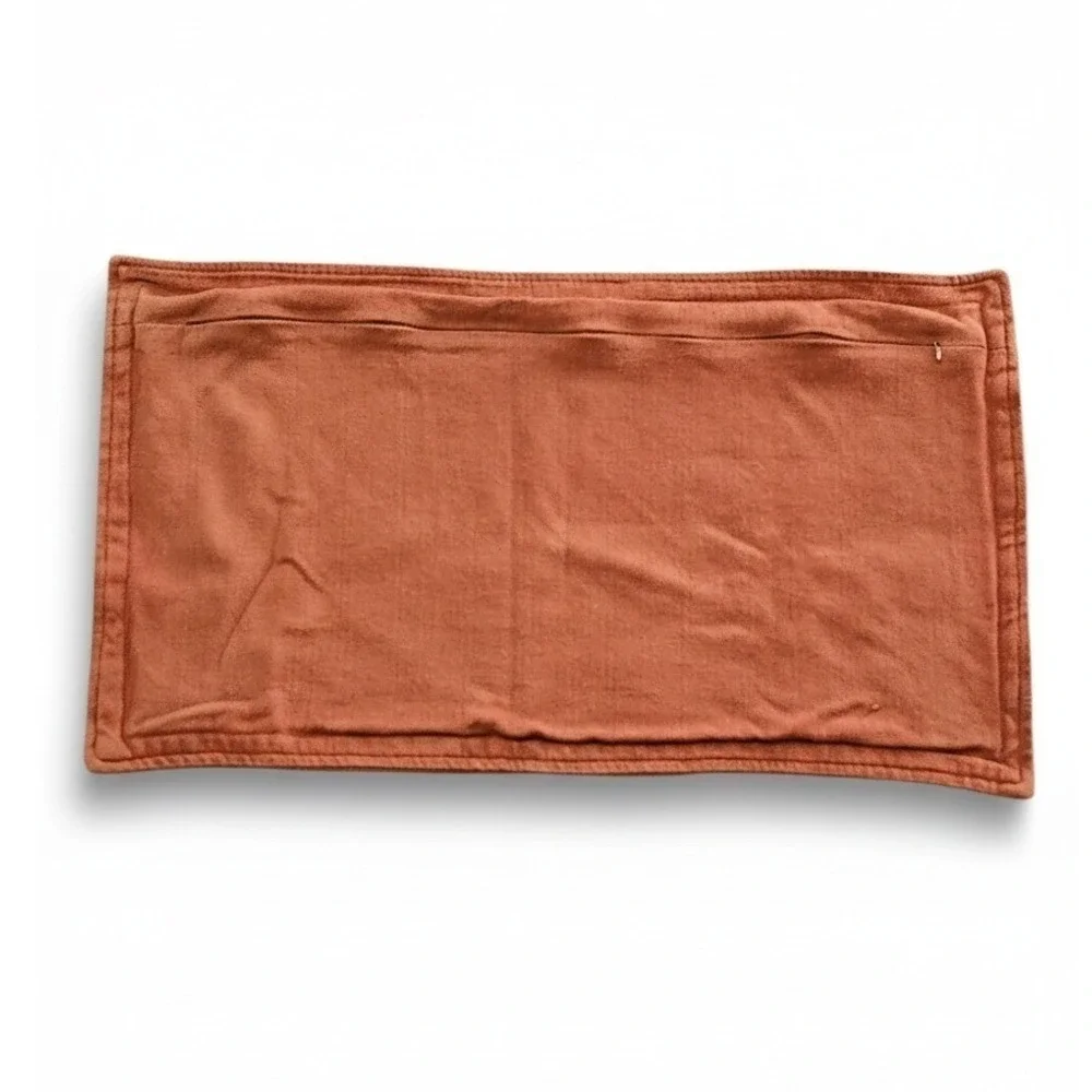 Ralph Lauren RLL Pillow Sham Terracotta‎ Rustic Orange Linen Blend Monogram